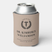 医パーソナライズされたモダン学校の卒業 缶クーラー (缶裏面)