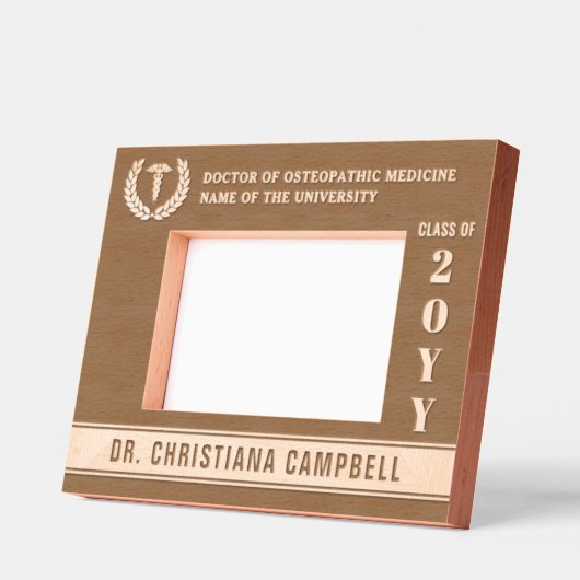 医パーソナライズされたモダン学校 レーザー彫刻フレーム (左)