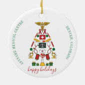 医パーソナライズされた企業の療センターナース医師 セラミックオーナメント (裏面)