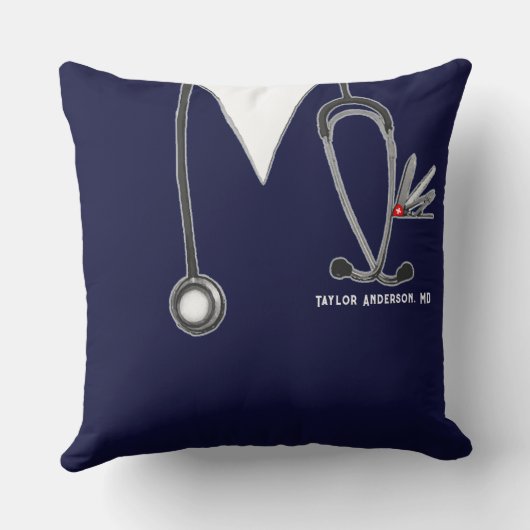 医パーソナライズされた医の贈り物 クッション (裏面)