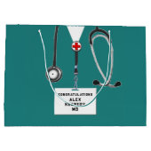 医パーソナライズされた医学校 ラージペーパーバッグ (裏面)