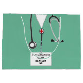 医パーソナライズされた医学校 ラージペーパーバッグ (裏面)