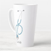 医パーソナライズされた学院聴診器 カフェラテマグ (左アングル)