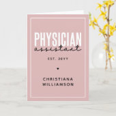 医パーソナライズされた師助手PA卒業 カード (黄色い花)