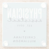 医パーソナライズされた師助手PA卒業 ガラスコースター (裏面)