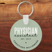 医パーソナライズされた師助手PA卒業 キーホルダー (正面)