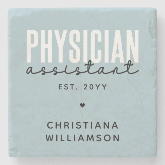 医パーソナライズされた師助手PA卒業 ストーンコースター (正面)