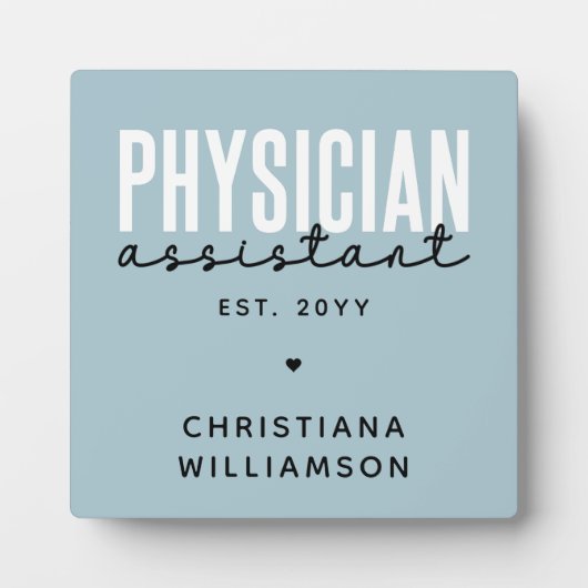 医パーソナライズされた師助手PA卒業 フォトプラーク (正面)