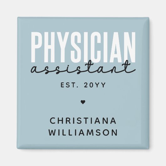 医パーソナライズされた師助手PA卒業 マグネット (正面)