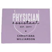 医パーソナライズされた師助手PA卒業 ラージペーパーバッグ (正面)