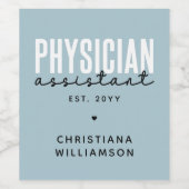 医パーソナライズされた師助手PA卒業 ワインラベル (シングルラベル)