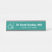 医パーソナライズされた師MDのデスクネームプレート デスクネームプレート (正面)