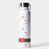 医パーソナライズされた療機器パターン ウォーターボトル (背面)