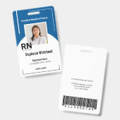 医パーソナライズされた療職員の写真ID王室の青 バッジ (正面＆裏面)