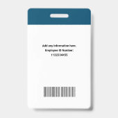 医パーソナライズされた院モダン職員 バッジ (裏面)