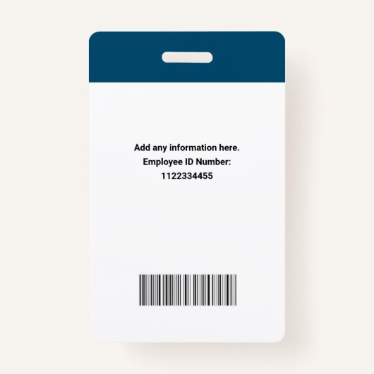 医パーソナライズされた院モダン職員 バッジ (裏面)