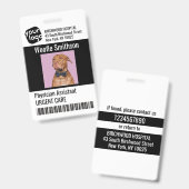 医モダンパーソナライズされた医アシスタントIDカード バッジ (正面&裏面)