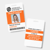 医モダンパーソナライズされた医アシスタントIDカード バッジ (正面＆裏面)