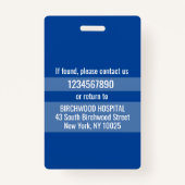 医モダンパーソナライズされた医アシスタントIDカード バッジ (裏面)