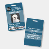 医モダンパーソナライズされた医アシスタントIDカード バッジ (正面＆裏面)