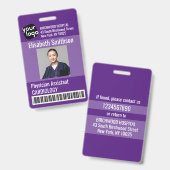 医モダンパーソナライズされた医アシスタントIDカード バッジ (正面＆裏面)