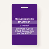 医モダンパーソナライズされた医アシスタントIDカード バッジ (裏面)