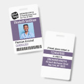 医モダンパーソナライズされた医アシスタントIDカード バッジ (正面＆裏面)