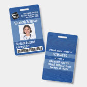 医モダンパーソナライズされた医アシスタントIDカード バッジ (正面＆裏面)