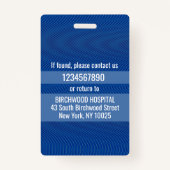 医モダンパーソナライズされた医アシスタントIDカード バッジ (裏面)