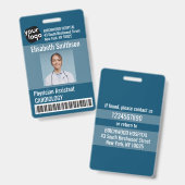 医モダンパーソナライズされた医アシスタントIDカード バッジ (正面＆裏面)