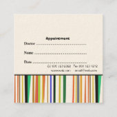 医モダン医が小児科アポイントメント 予約カード (裏面)