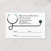 医モダン医アポイントメントカード 名刺 (正面)