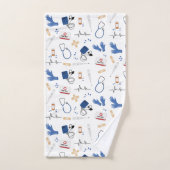 医モダン医ナースパターン バスタオルセット (ハンドタオル)