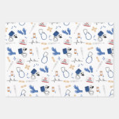 医モダン医ナースパターン ラッピングペーパーシート (正面2)