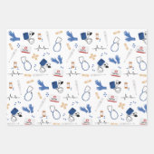 医モダン医ナースパターン ラッピングペーパーシート (正面)