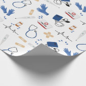 医モダン医ナースパターン ラッピングペーパー (角)