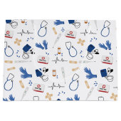 医モダン医ナースパターン ラージペーパーバッグ (正面)