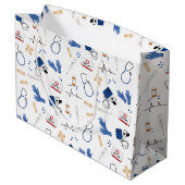 医モダン医ナースパターン ラージペーパーバッグ (裏面アングル)
