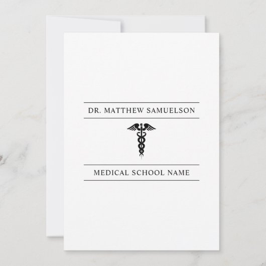 医モダン学部MD卒業パーティー 招待状 (裏面)