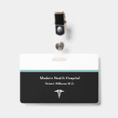 医モダン療病院スタッフ名 バッジ (正面 （クリップ付）)