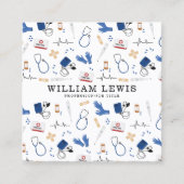 医モダン者ナースQRコード スクエア名刺 (正面)