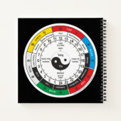 医伝統的中国の薬体時計TシャツSh ノートブック (裏面)