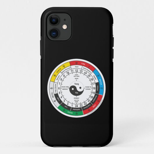 医伝統的中国の薬体時計TシャツSh Case-Mate iPhoneケース (裏面)
