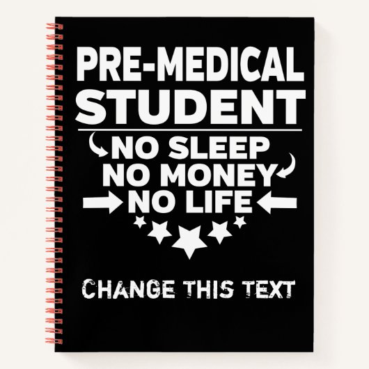 医大おもしろい学の学生は人生もお金も無い ノートブック (正面)