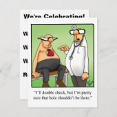 医大おもしろい学卒業招待状 招待状 (正面/裏面)