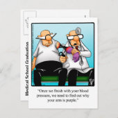 医大おもしろい学卒業発表 案内ポストカード (正面/裏面)