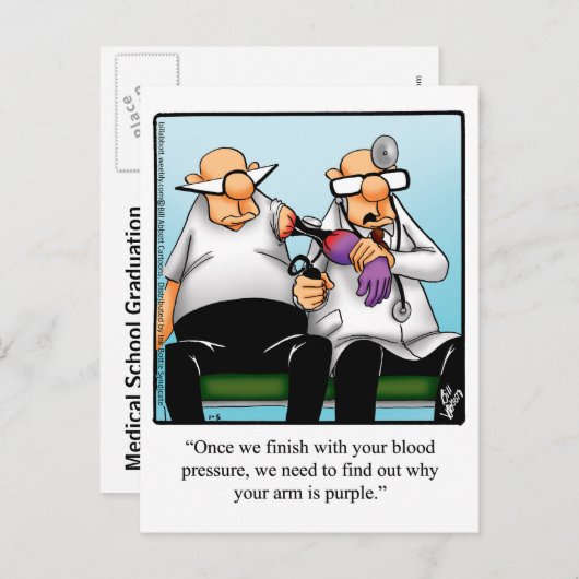 医大おもしろい学卒業発表 案内ポストカード (正面/裏面)