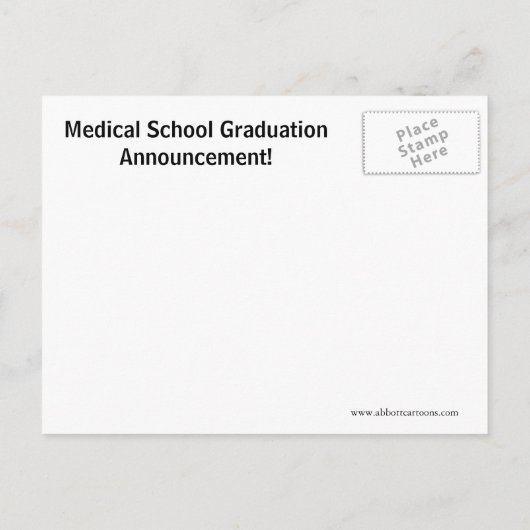 医大おもしろい学卒業発表 案内ポストカード (裏面)