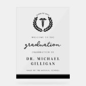 医大エレガント学卒業ウェルカムサイン アクリルサイン (正面)