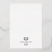 医大エレガント学校卒業党 箔招待状 (裏面)